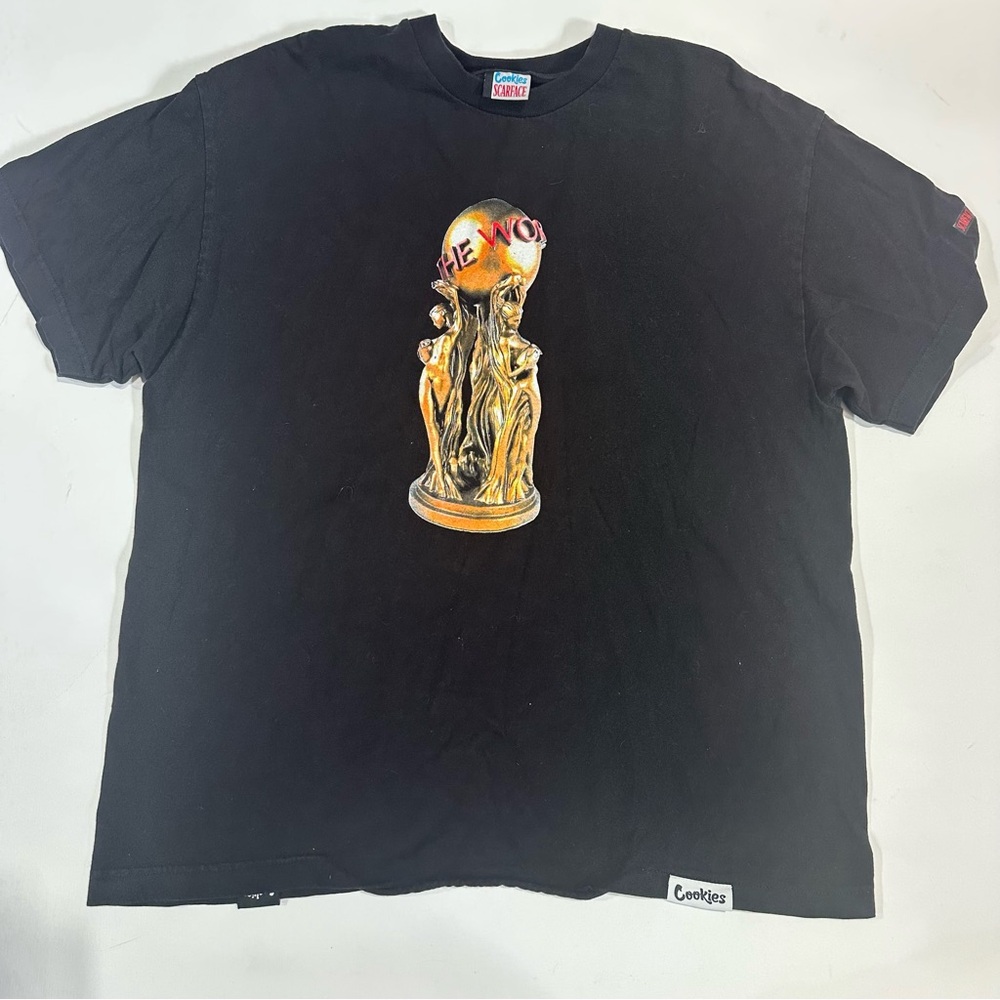 Cookies x Scarface Black T-Shirt with Gold Graphic